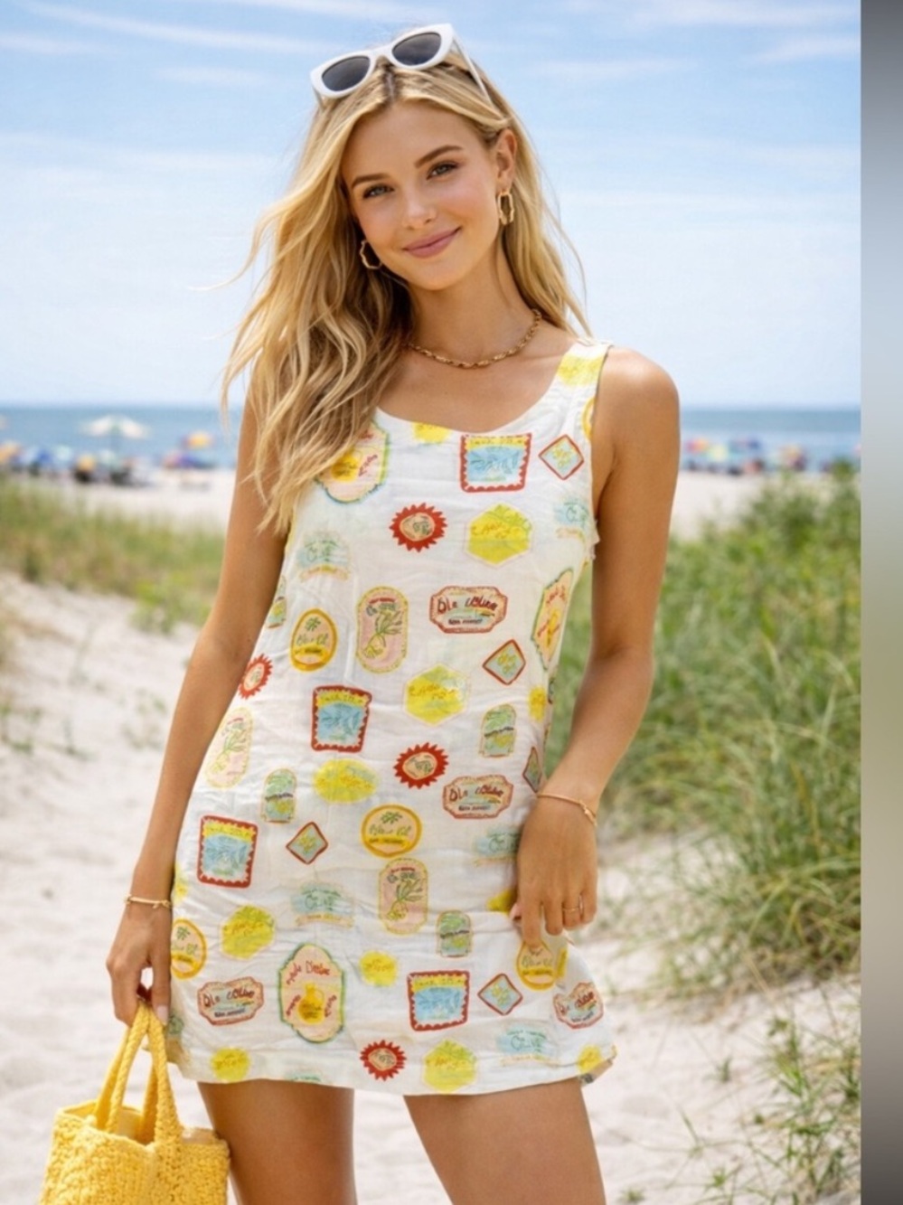 Cynthia Rowley Linen Blend Oil Oil Dress Size Large
